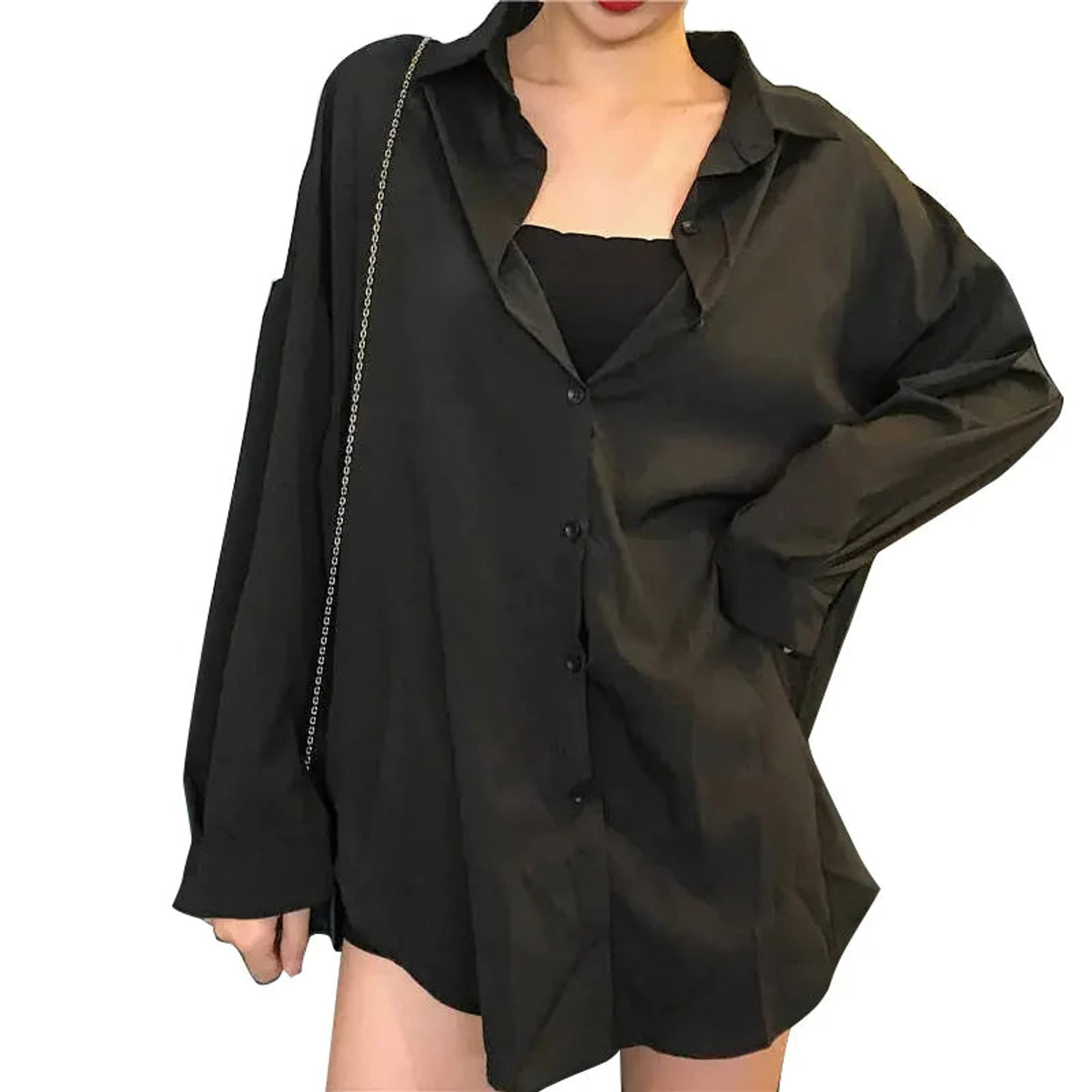 'אל' חולצת כפתורים Oversize