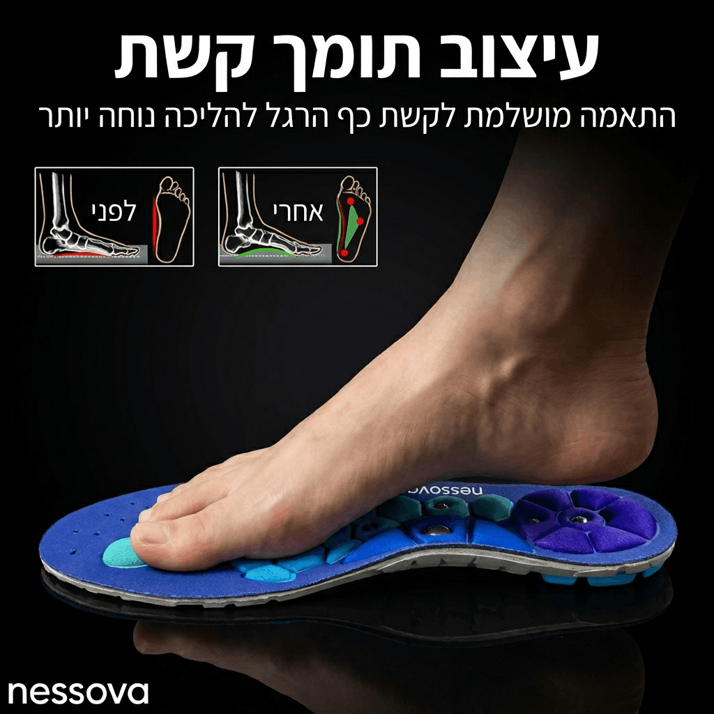 מדרסים אורטופדיים מגנטיים למניעת כאבים ועייפות מצטברת