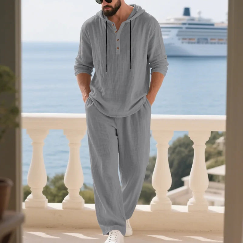 סט פשתן עם חולצת הנלי – תמונה 14