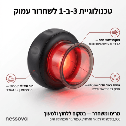 מכשיר עיסוי חכם לטיפול בכוסות רוח מבית nessova