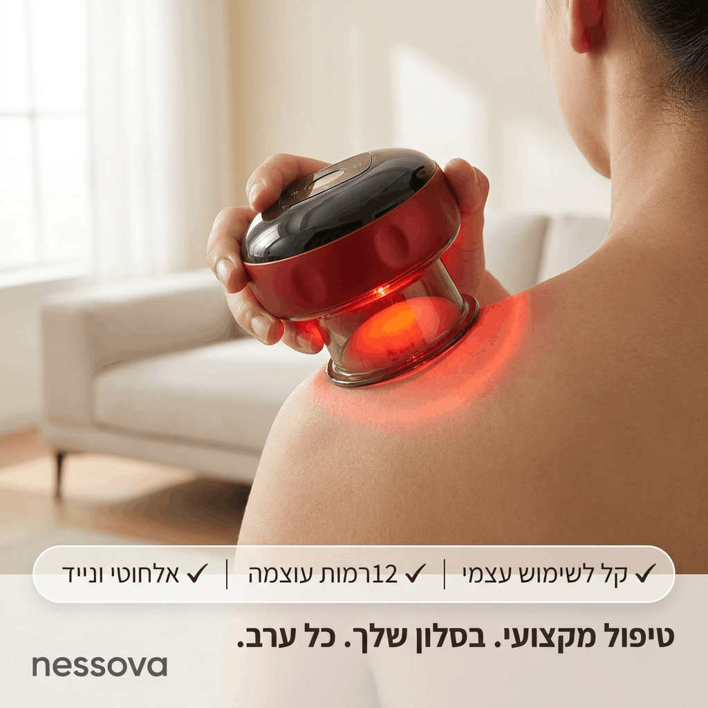 מכשיר עיסוי חכם לטיפול בכוסות רוח מבית nessova